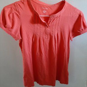 Banana Republic Coral Pink short sleeve top Small